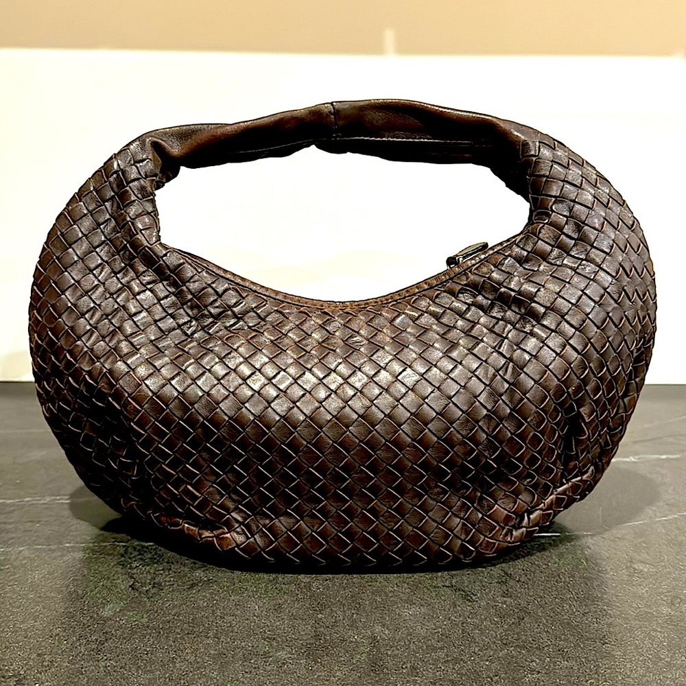 Bottega Veneta Belly Hobo Intrecciato Nappa Small Brown